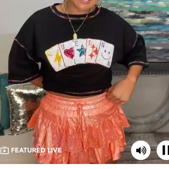 Sunkist 🌞 Sparkle Ruffle SKORT - Picture 3 of 5